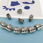 Christmas Series Large Hole Metal Beads Silver Tone Zinc Alloy 1pc 17