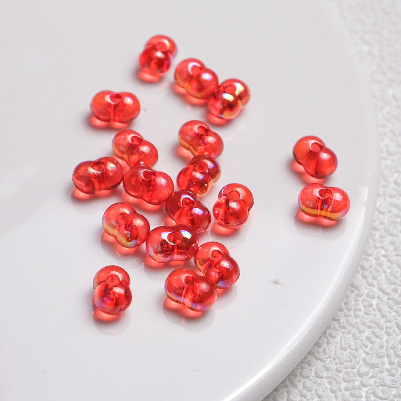 Acrylic Peanut Spacer Beads 8mm High Transparency Plating 100pcs 5