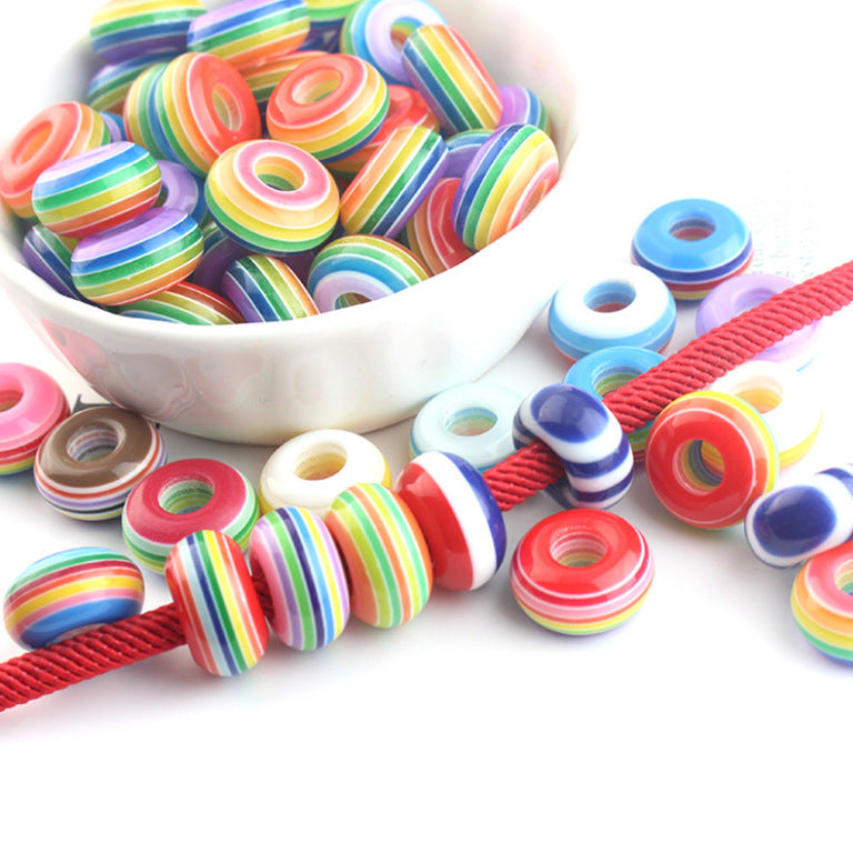 Resin Donut Spacer Beads 14mm Colorful 500pcs 3