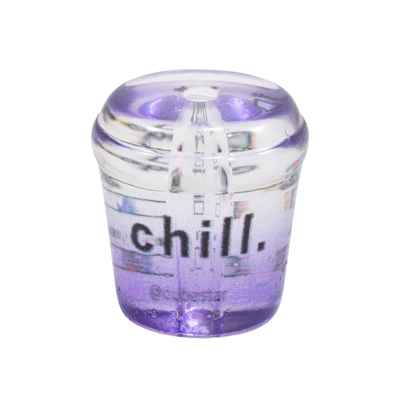 3D Bubble Tea Acrylic Beads 21mm Transparent Colorful 10pcs 19