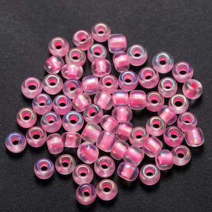 Glow In The Dark Seed Glass Beads 3mm Multicolor Stripes 1800pcs 16