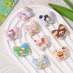 Labub Pattern Butterfly Acrylic Beads 25mm Glossy Pastel Cartoon 10pcs 4