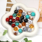 Rhinestone Marble Round Acrylic Beads 16mm Mixed Colors 30pcs 5
