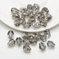 Electroplated Skull Glass Beads 8X10mm Vintage Iridescent Chrome 30pcs 17