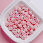 Plating Small Flying Saucer Acrylic Beads 10mm UV Colors Mixed 20pcs 4