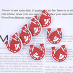 Silicone Focal Beads Horse Horseshoe Shape Black and Brown 20pcs 4
