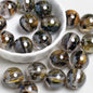 Glitter Cosmos Resin Beads 16mm Round Sparkle Mixed Colors 10pcs 9