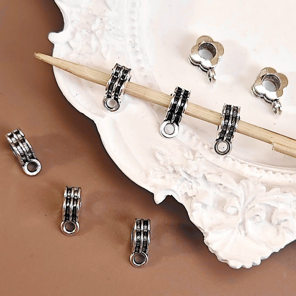 Alloy Clover Spacer Beads 10mm Double Hole Tibetan Style 90pcs 3