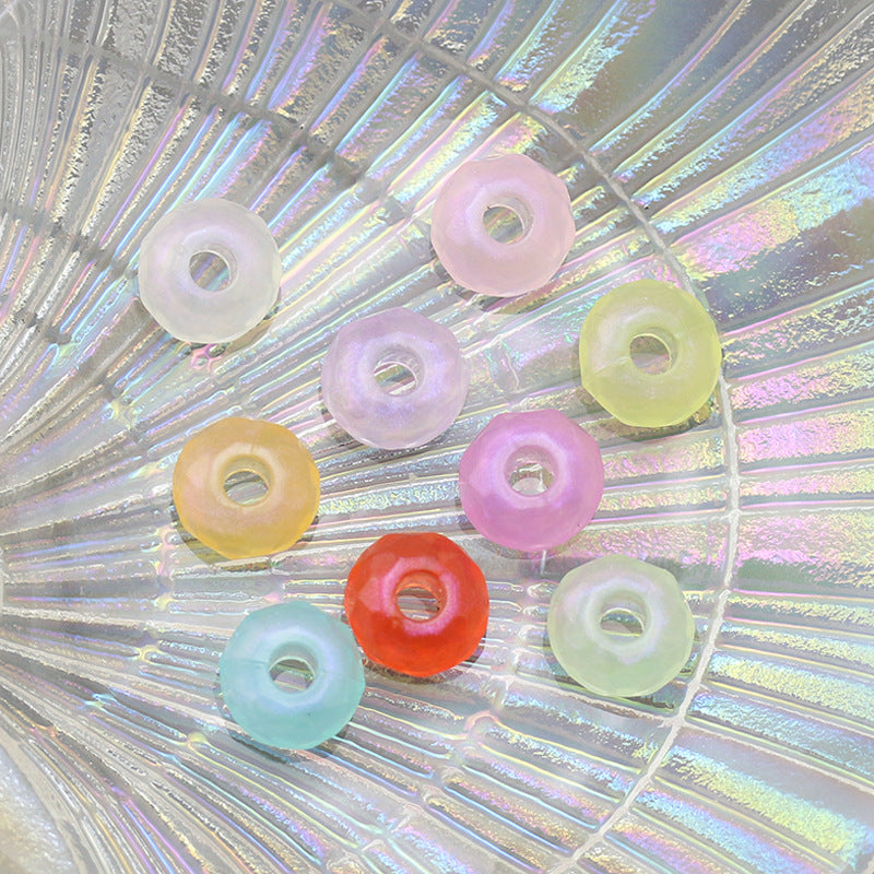 Acrylic Faceted Spacer Beads 15mm Large Hole 40pcs 27