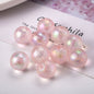 Plating Round Acrylic Beads 16mm Jelly Aurora Ice 50pcs 10