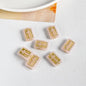 Vintage Cross Lampwork Glass Beads 17mm Gilded Rectangular 50pcs 10