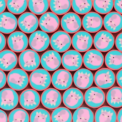 Cute Cartoon Animals Flat Round Clay Beads 9mm Colorful Glossy 100pcs 9