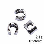Horseshoe Metal Beads 10mm Large Hole Antique Alloy 50pcs 4