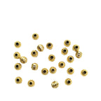 Brass Round Spacer Beads 3-8mm Pumpkin Striped 100pcs 5