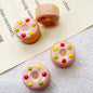 Lampwork Glass Beads Donut 15mm Hand Painted Glossy Finish 10pcs 8