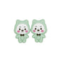 Silicone Focal Beads Little Bear Rosy Cheeks Bow Tie 20pcs 8