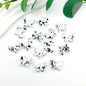 Spray Painted Butterfly Heart Star Acrylic Beads Black and White 100pcs 17