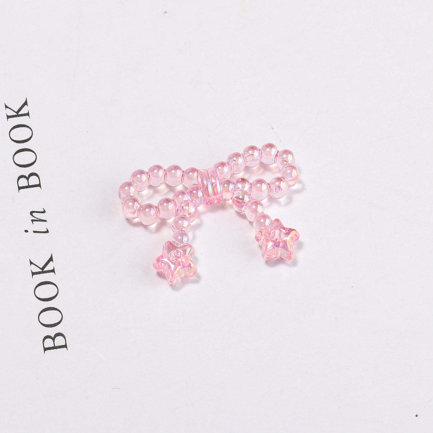 Knitted Bow Acrylic Beads 32mm Solid and Transparent Colors 10pcs 11