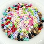 Alloy Spacer Beads 6mm Colorful Baking Painted 50pcs 6