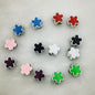 Five Petal Flower Acrylic Beads 13mm Enamel CCB Plastic 50pcs