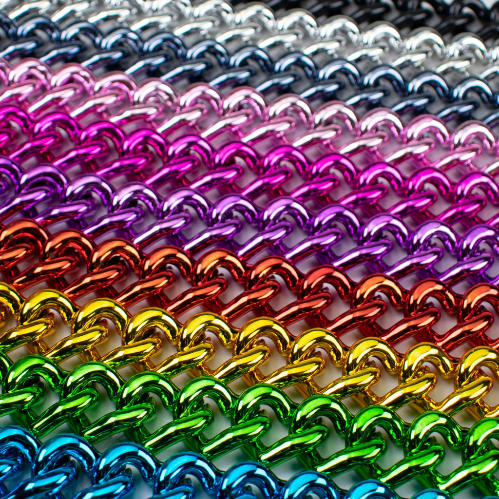 Metallic Heart ABS Plastic Open Chain Links Keychain Hardware 100pcs 3