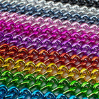 Metallic Heart ABS Plastic Open Chain Links Keychain Hardware 100pcs 3