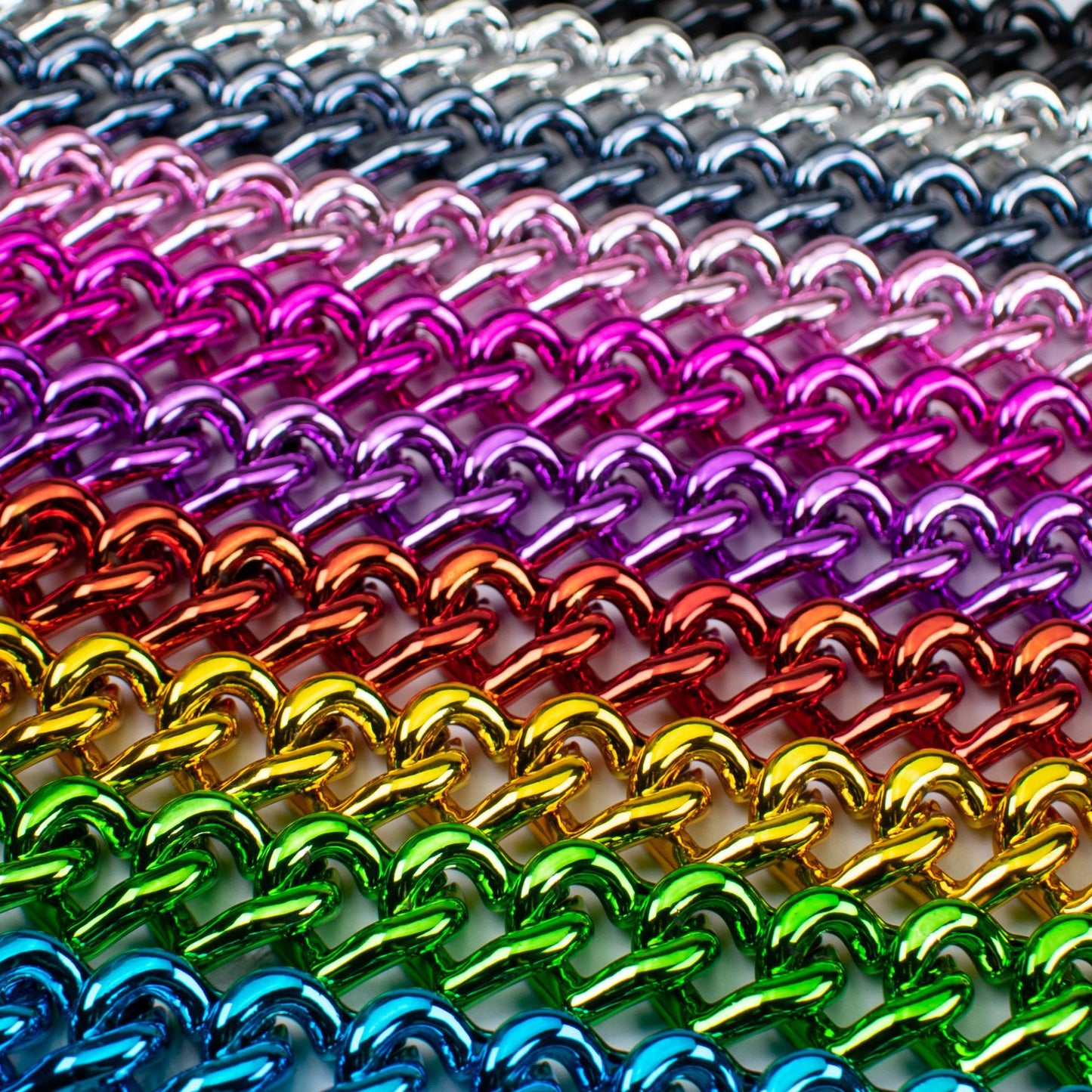 Metallic Heart ABS Plastic Open Chain Links Keychain Hardware 100pcs 3