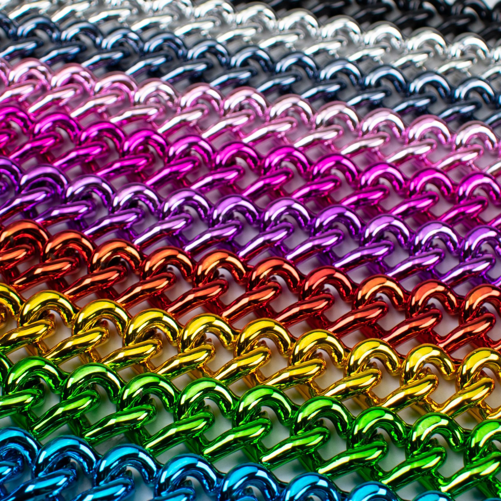 Metallic Heart ABS Plastic Open Chain Links Keychain Hardware 100pcs 3