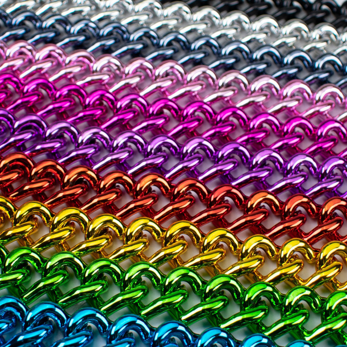 Metallic Heart ABS Plastic Open Chain Links Keychain Hardware 100pcs 3