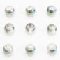 Glass Smooth Spacer Beads 8mm 10mm Large Hole Electroplated 50pcs 11