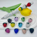 Strawberry Polymer Rhinestone Beads 17mm Colorful Mixed 10pcs