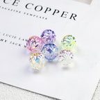 Transparent Flat Fireworks Acrylic Beads 15mm Sparkling Mixed 20pcs 2