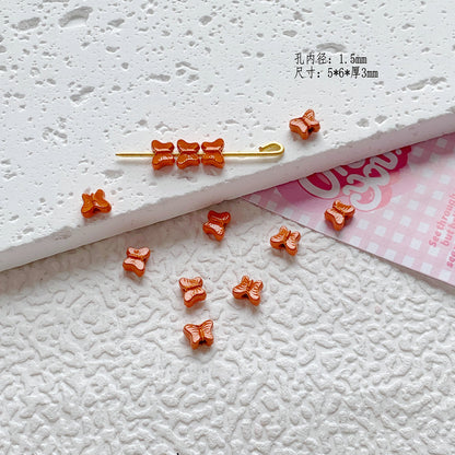 Star Butterfly Metal Beads 5mm Candy Colored Baked Painted 20pcs 10