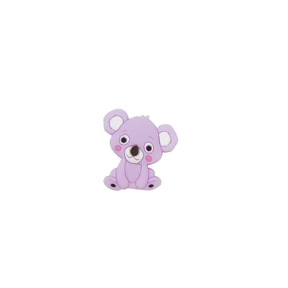 Silicone Focal Beads Animal Koala Tilted Head 20pcs 6