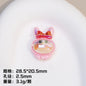 Plating Resin Character Beads Glossy Pastel Tones Big Mouth 10pcs 9