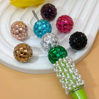 Rhinestone Round Clay Beads 16mm Bright Disco Ball 20pcs 4