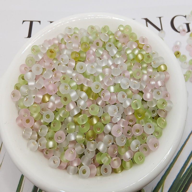 Frosted Seed Glass Beads 3mm Pastel Transparent Colors 300pcs 8