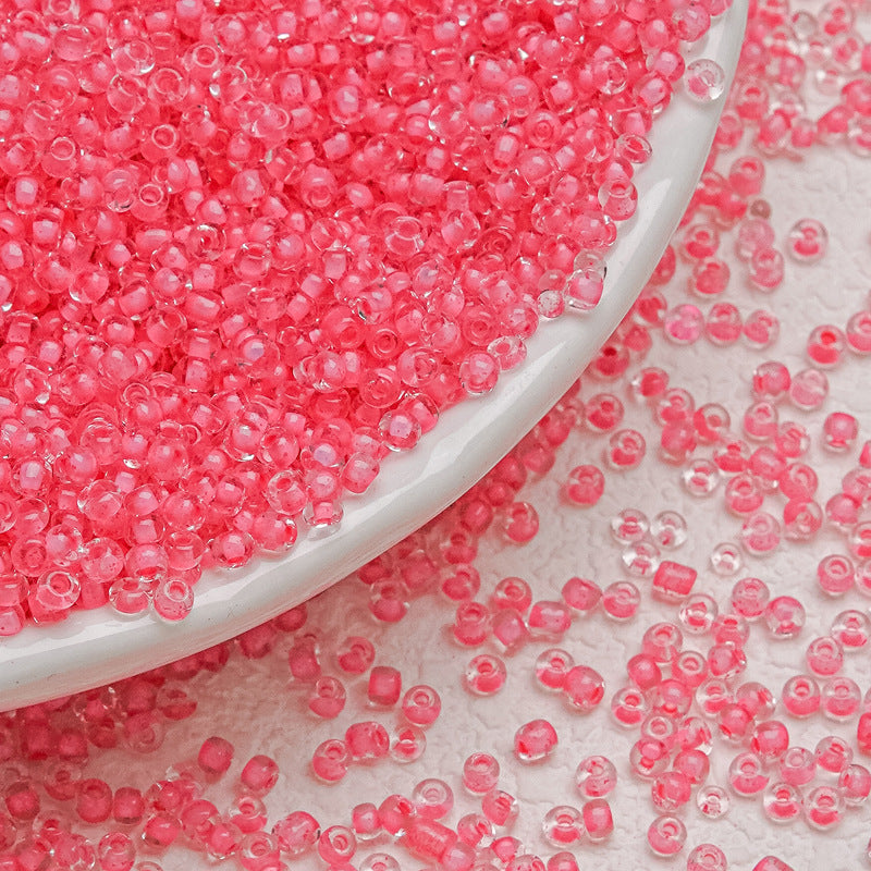 Dyed Core Seed Glass Beads 3mm Translucent Mixed Colors 26