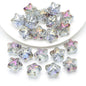Electroplated Star Glass Beads 18mm Imitation Lunar Pit Texture 10pcs 8
