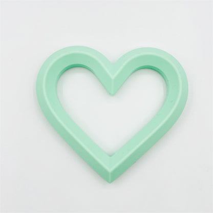 Heart 80mm Silicone Beads Solid Colors Matte Finish 3pcs 11