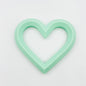 Heart 80mm Silicone Beads Solid Colors Matte Finish 3pcs 11