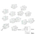 Transparent Chubby Five-Petal Flower Acrylic Beads 15mm Colorful 20pcs 6