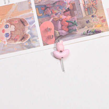 Tulip Metal Beads 21mm Baking Painted Solid Zinc Alloy 10pcs 5
