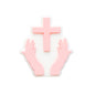 Silicone Focal Beads Pacifier Chain Open Hands Cross Design 20pcs