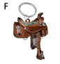 Acrylic Saddle Keychain Vintage Western Cowboy Style 22