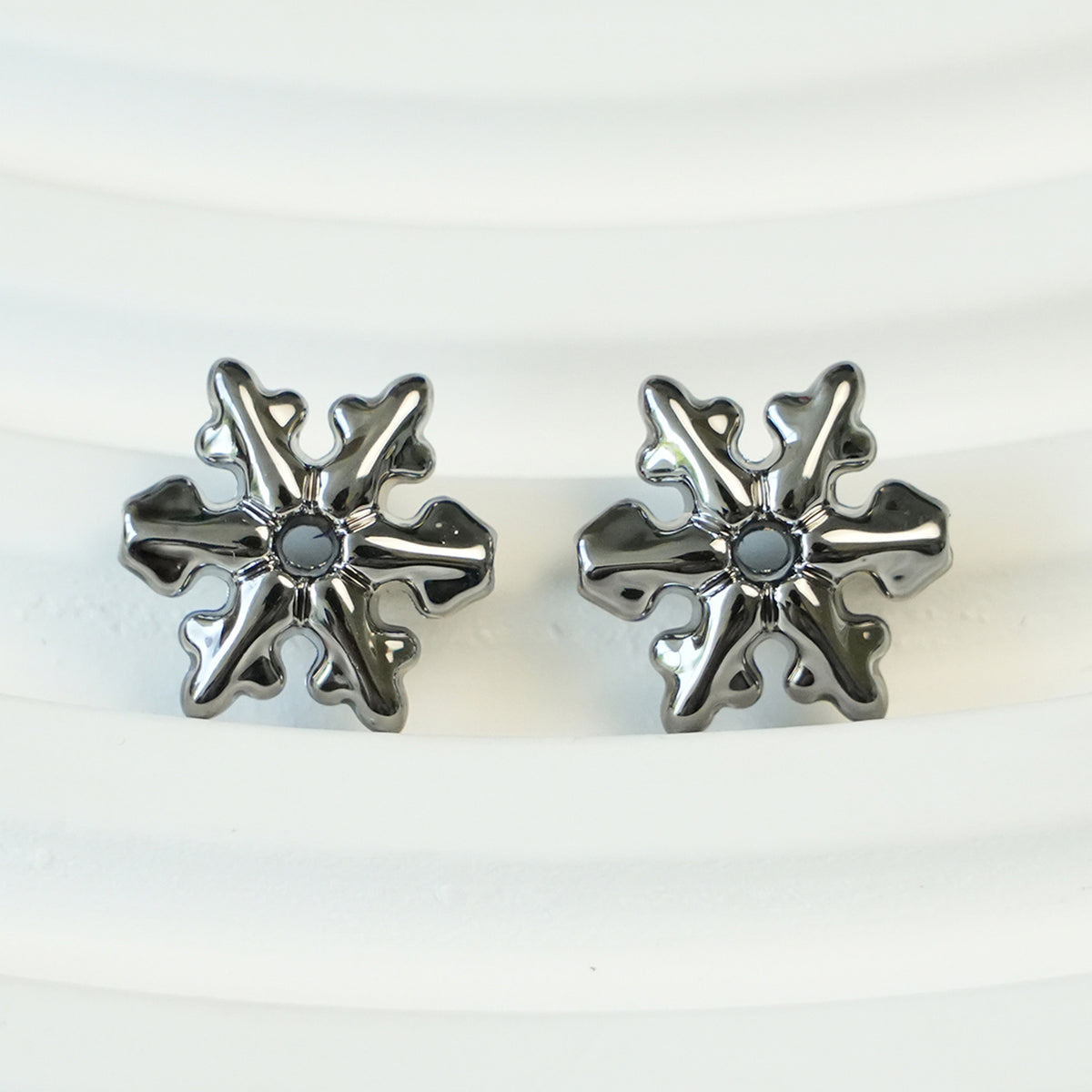 Pentagram Snowflake Acrylic Beads 14mm 21mm Metallic Plated 100pcs 17