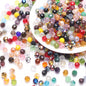 Faceted Football Glass Beads 8mm Electroplated Multicolor 50pcs 12