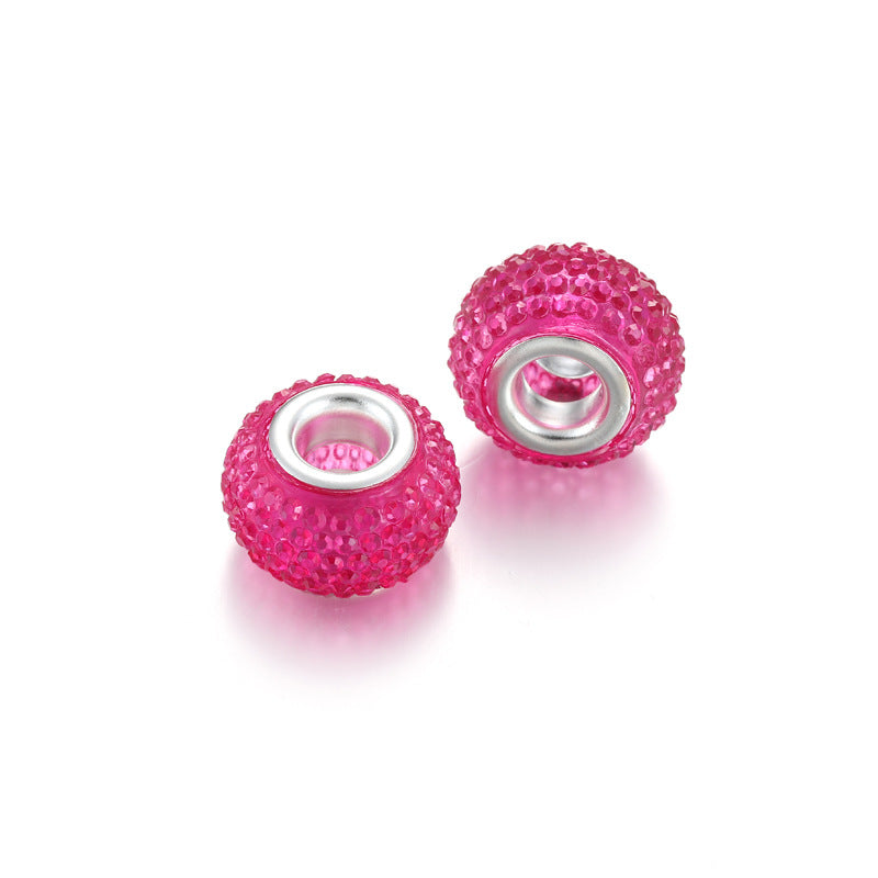 Bayberry Round Resin Beads 14mm Transparent Multicolor 100pcs 6