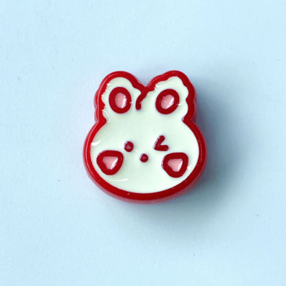 Hand-Painted Rabbit Acrylic Beads 22x24mm Glossy Pastel 100pcs 10