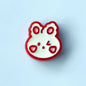 Hand-Painted Rabbit Acrylic Beads 22x24mm Glossy Pastel 100pcs 10